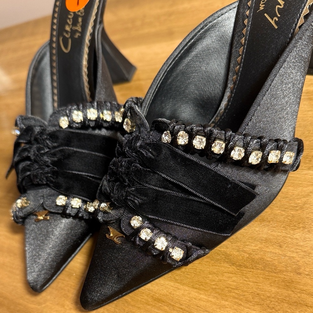 Sam Edelman Rhinestone Embellished Mules - Picture 5 of 15